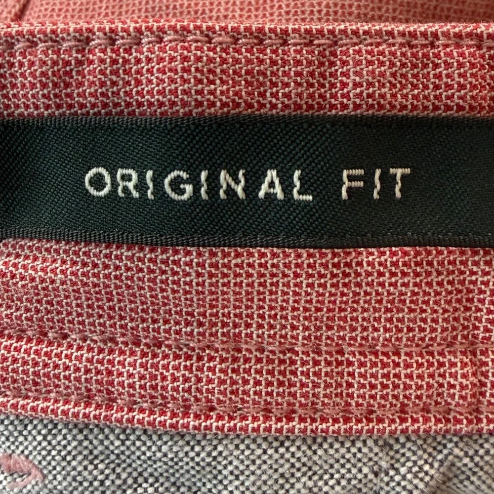 Rodd & Gunn Mens Original Fit‎ Chino Shorts Salmon Pink Size 35 Textured Cotton